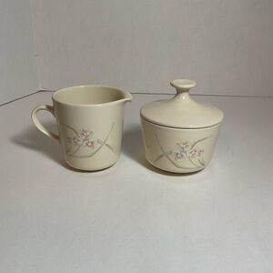Corelle Set Spring Pond Sugar Bowl & Creamer